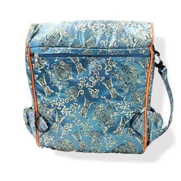 NEW 2-in-1 Brocade Backpack/Baby Bag/Messenger in Aqua Blue main image 10